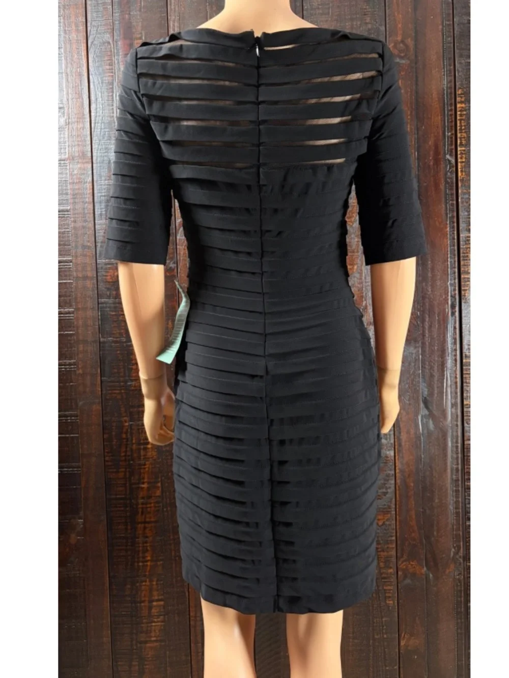 Simply Liliana Black Pleated Sheath Dress Size 4